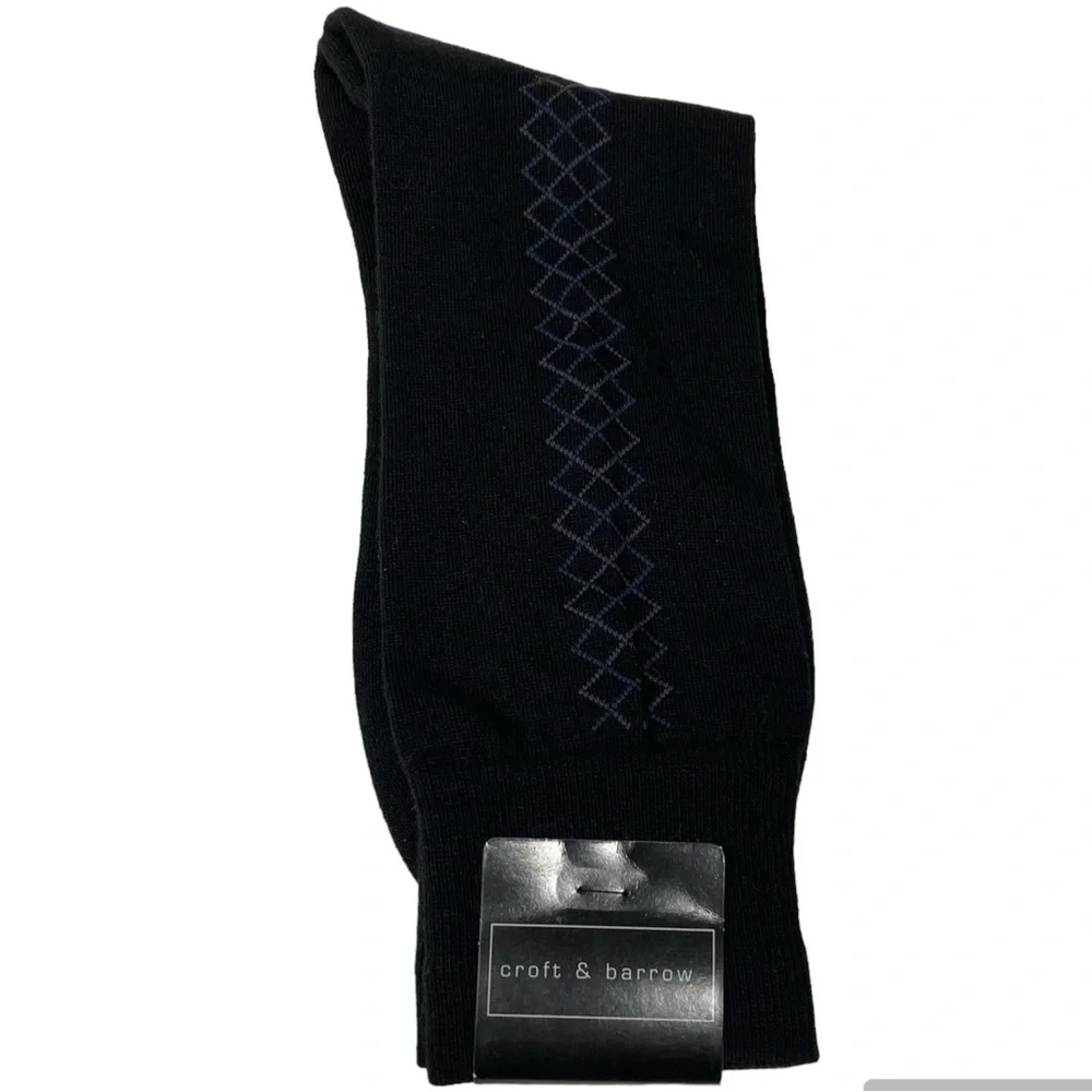 3 Pairs Men’s Dress Socks NEW 2 Black & 1 Grey